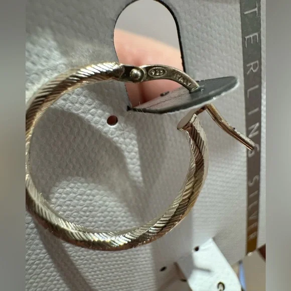 NWT Argento Vivo Sterling Silver Hoop Earrings - Picture 7 of 7